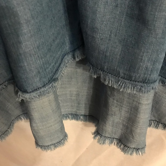 Mud Pie Light Denim Shift Style Dress Size Medium - Picture 3 of 5